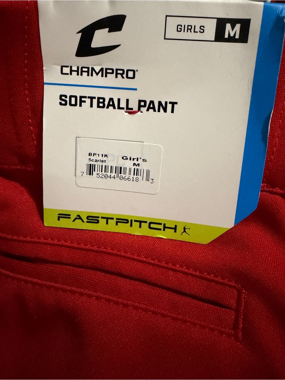 Champro Girls Scarlet Softball Pants - Fastpitch